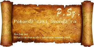 Pokoráczki Szonóra névjegykártya